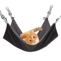 Small Cat & Dog Hanging Hammock, Plush & Waterproof Nylon, All-Season Pet Bed