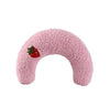 A cozy U-shaped neck pillow for pets, providing support for deep sleep and a comfy headrest.