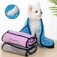 Super Absorbent Microfiber Dog & Cat Bath Towels, Quick-Drying Pet Towels